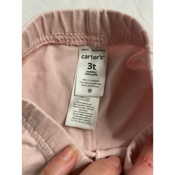 Soft Pink Cotton Bike Shorts Carter’s 3T Toddler - Picture 3 of 5